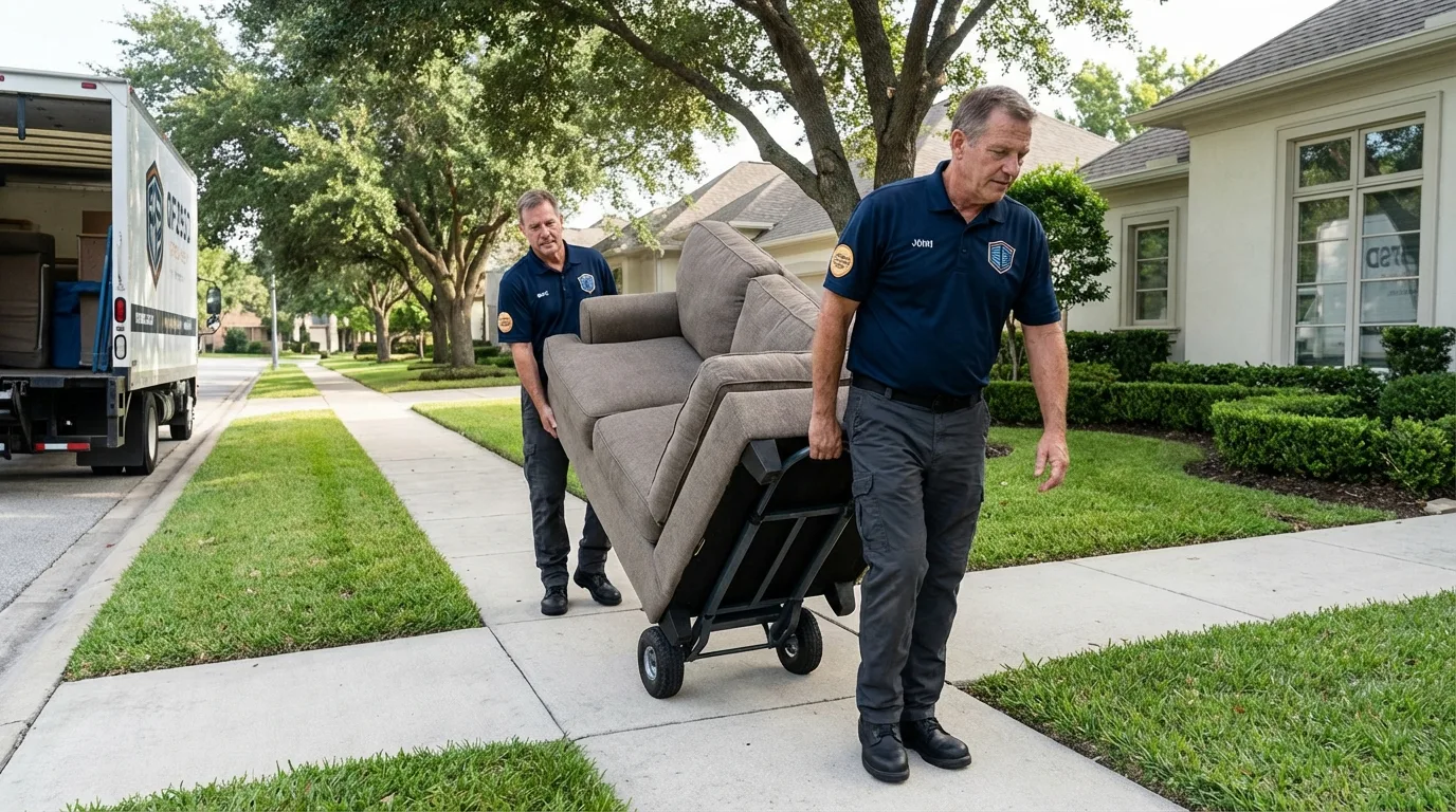Local residential moving crew loading furniture in Kapaau, HI
